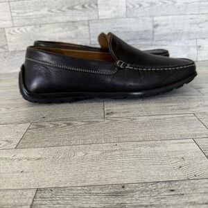 Geox Respira Shoes Mens 7 Brown Leather Slip On Casual Dress Driving Loafers‎